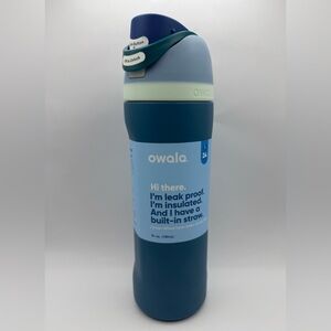 Owala Free Sip Insulated Stainless-Steel Water Bottle 24 oz Bundle - Denim